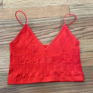 Aura brand Red crop tank Size S/M